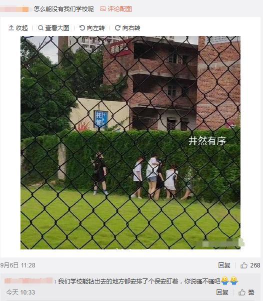 学校围墙上吃瓜,校园生活的一抹趣味风景